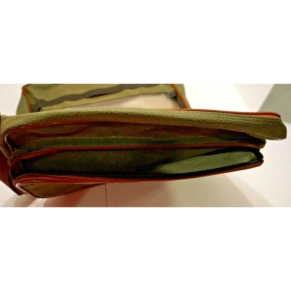 MGM Grand Cast Casino Satchel Green Sueded Carry On Weekender Travel Bag Tote